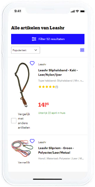 webshop overzicht